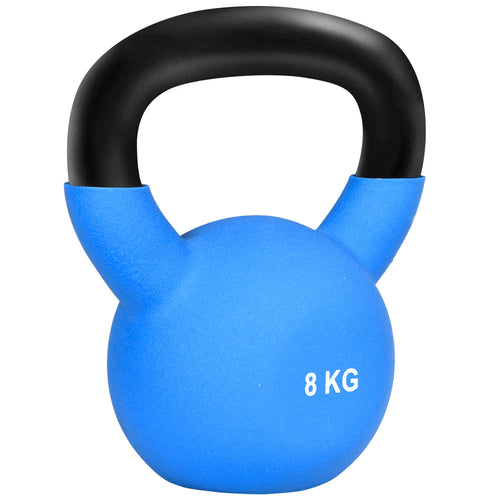 Soft Kettlebell, 8kg Kettle Bell With Non-Slip Handle For Home Gym Weight Lifting And Strength Training, Blue